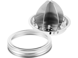 Exprimidor De Naranjas - Fácil De Limpiar, Manual, Acero Inoxidable Plateado