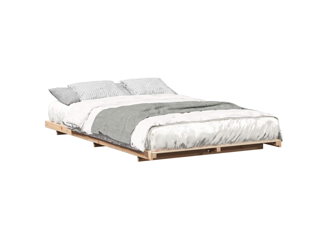 Maison Exclusive - Estructura De Cama Marrón 135 X 190 Cm Madera Maciza De Pino