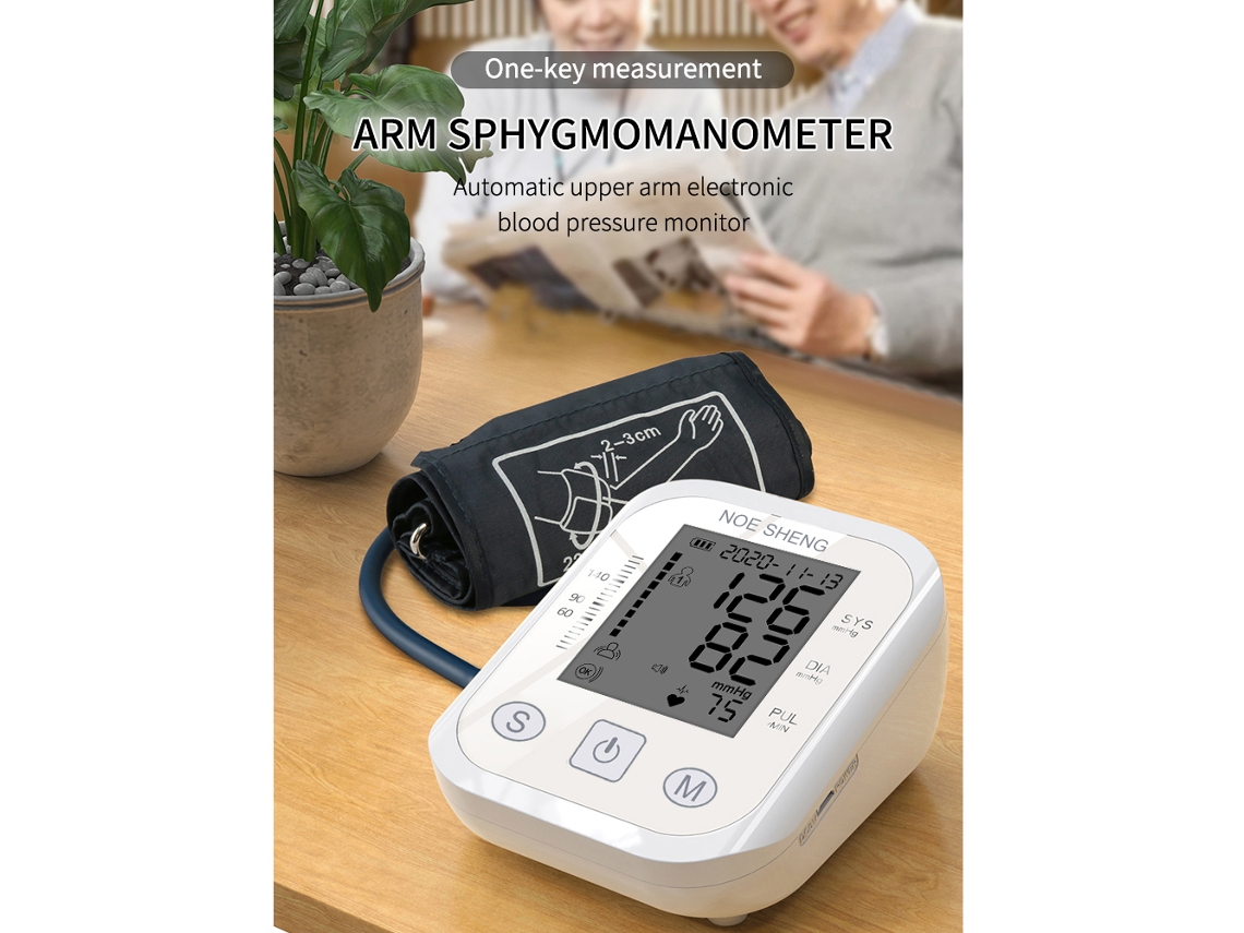Monitor De Presión Arterial Digital Lcd Automático Para Brazo Con Almacenamiento De Datos Para 2 Usuarios.