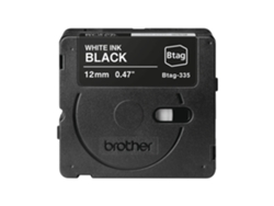 Cinta Doméstica BROTHER BTAG335 Blanco sobre Negro