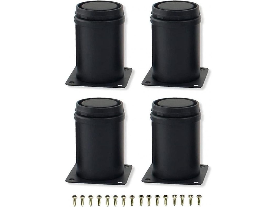2026-4pcs Pies De Mueble Ajustables De Acero Inoxidable Negro 20cm Egh 80mm