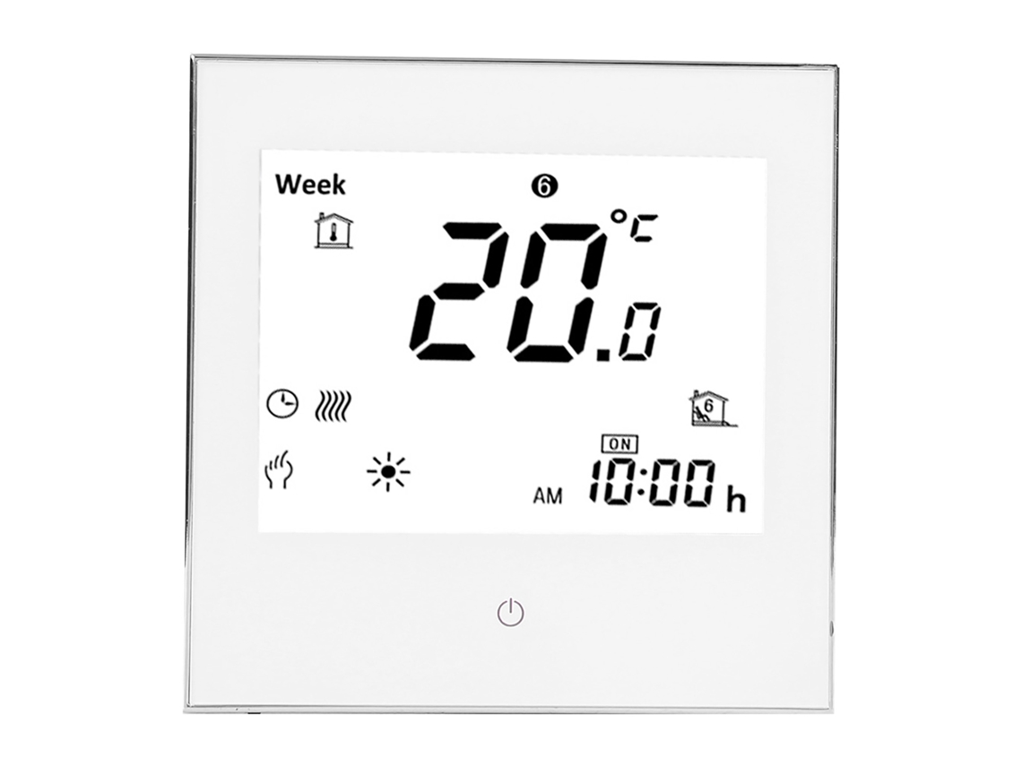 Termostato de ambiente programable semanal con pantalla LCD táctil de 5 A, CA 110-230 V para calefacción