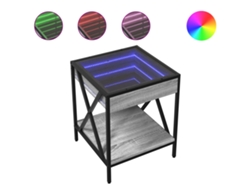 Maison Exclusive - Mesa De Centro Con Infinity Led Gris Sonoma 40x40x49 Cm