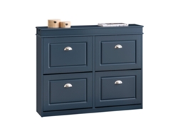 Sobuy Fsr79-b Zapatero Con 4 Solapas Con 1 Cajon Azul 104 X 24 X 83 Cm