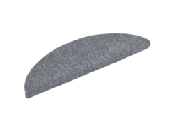 Maison Exclusive - Felpudos Autoadhesivos Para Escaleras, 5 Unidades, Gris Claro, Semicirculares, 56 X 17 X 3 Cm