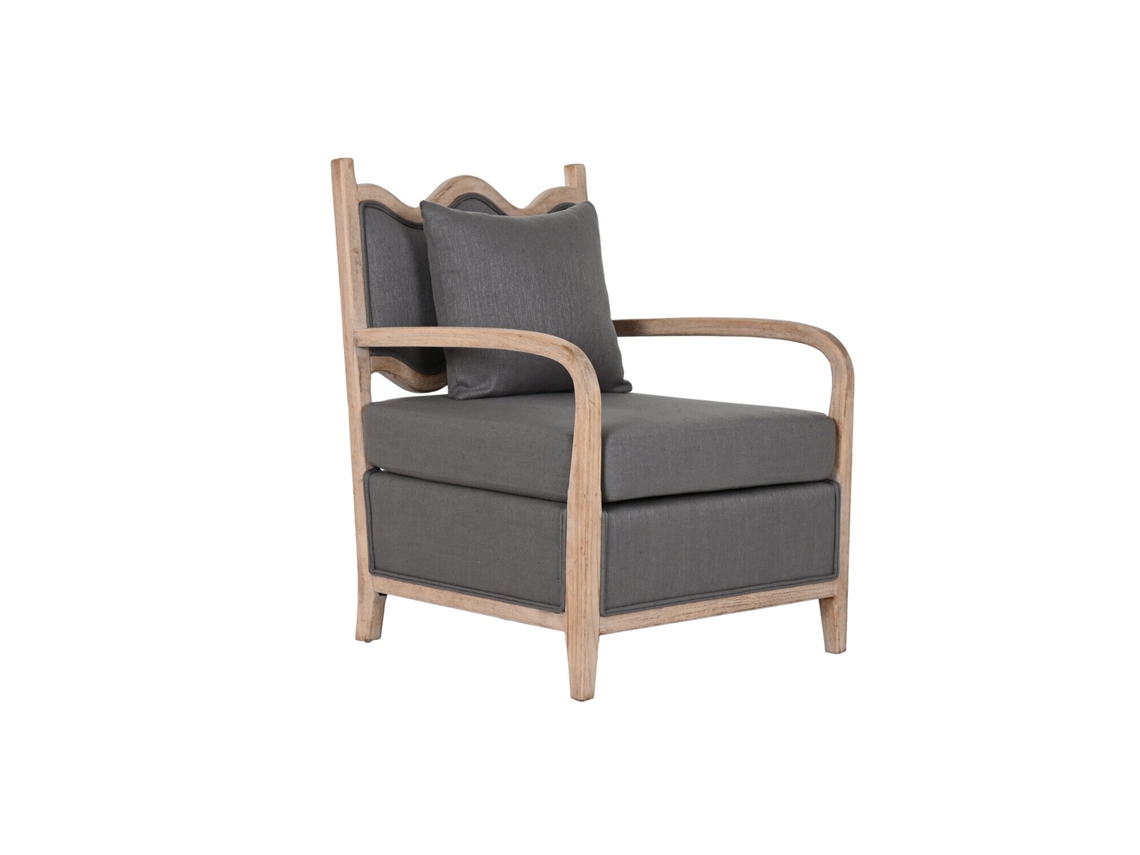 Poltrona FIR em poliéster cinza escuro, 70x70x88cm (ALEXANDRA HOUSE LIVING)