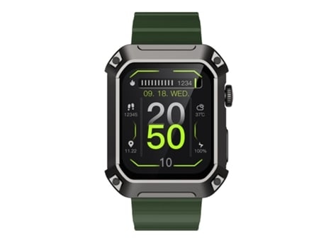 Smartwatches Impermeable para Natación 5Atm Deportes Militar Resistente 1 82 Pulgadas para Android Iphone AUJEZON