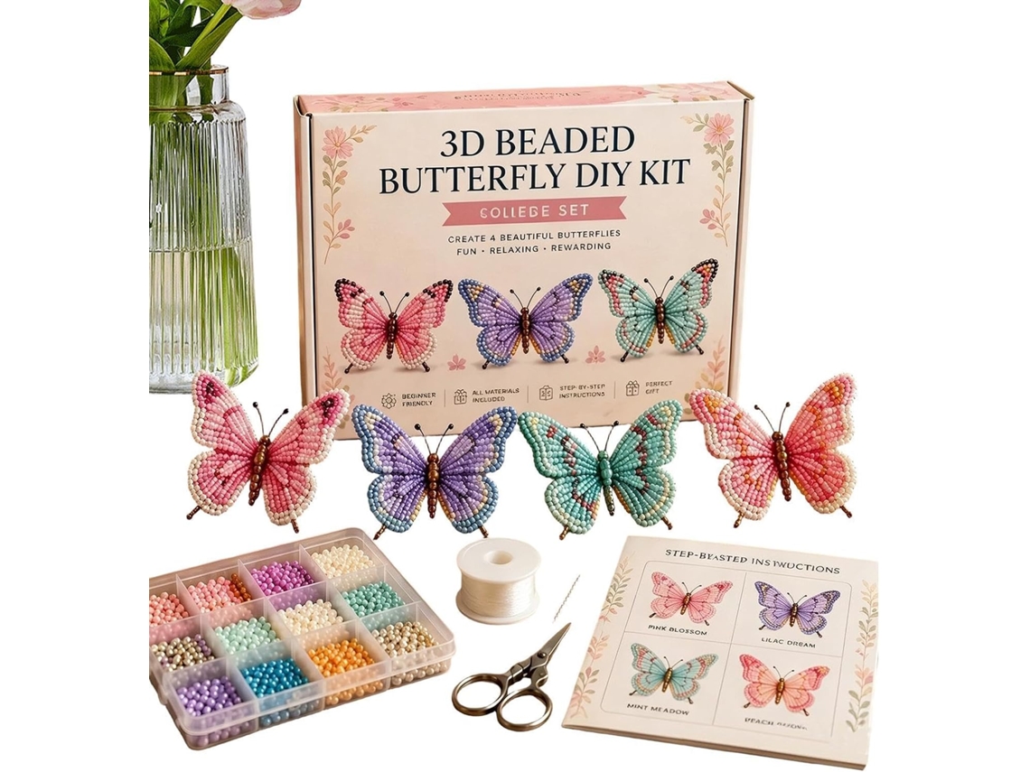Kit De Manualidades Con Cuentas Mariposa