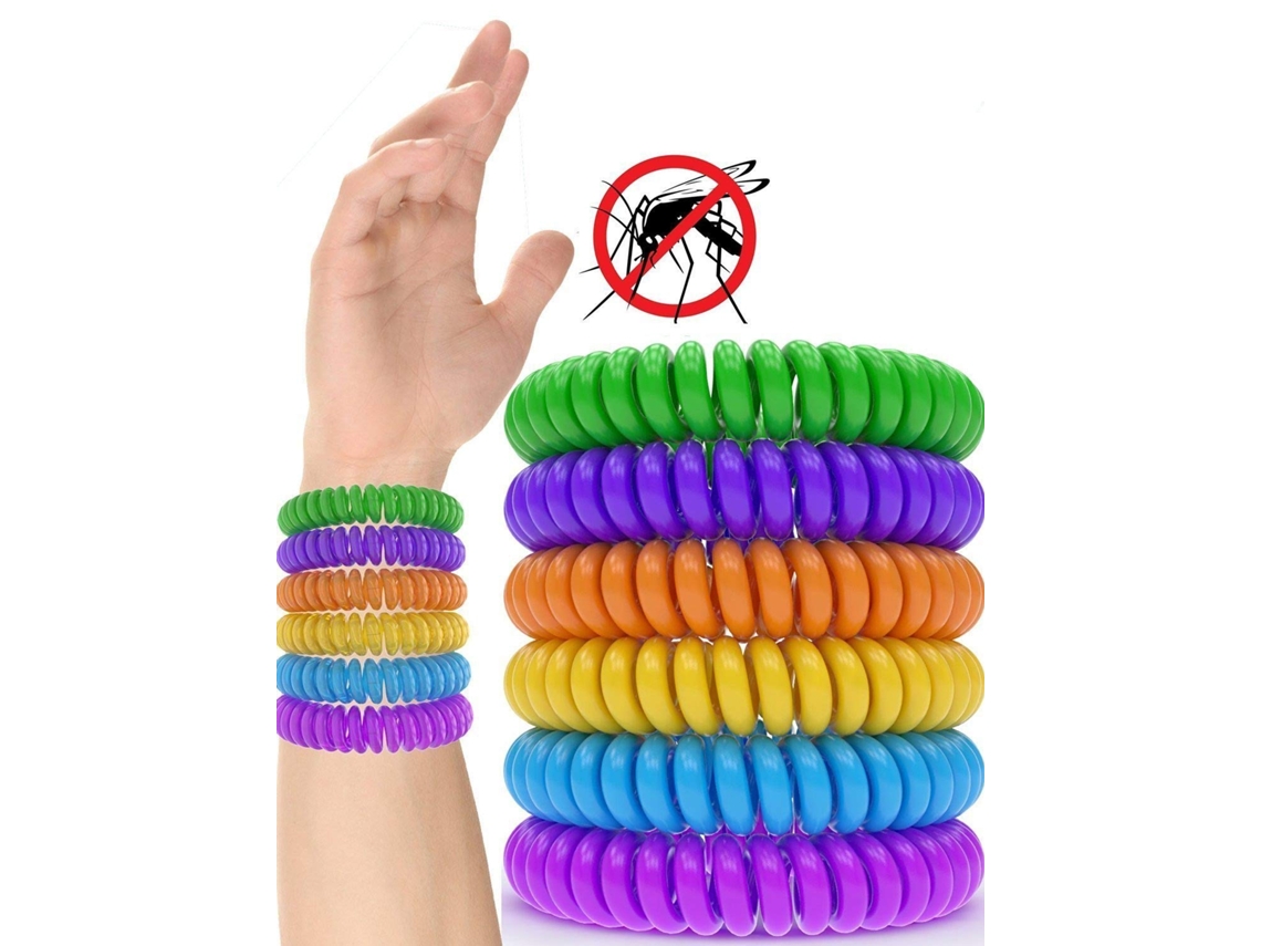 Pulsera Repelente de Mosquitos 12 Unidades 320hrs Premium Control de Plagas