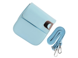 Estuche de piel sintética con correa para el hombro para cámara Fujifilm Instax Mini 11 (azul) Saisiyiky