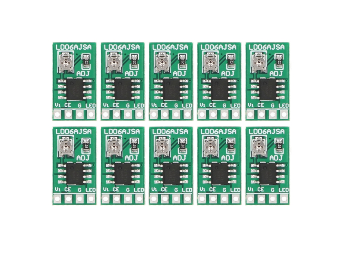 10 Módulos De Corriente Constante Ajustables De 30-1500 Ma, Controlador Led De 2,8-6 V Cc Con Pwm Y Protección Contra Sobrecorriente.