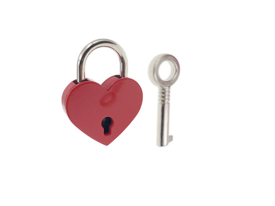 Uds., Candado Pequeño Rojo De Metal En Forma De Corazón, Mini Candado Con Llave Para Caja De Almacenamiento De Joyas, Libro Diario ZMDECQNA