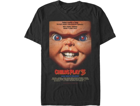 Camiseta Unisexo DEEPSTONE Movie Poster Child's Play 3 Negro (S)