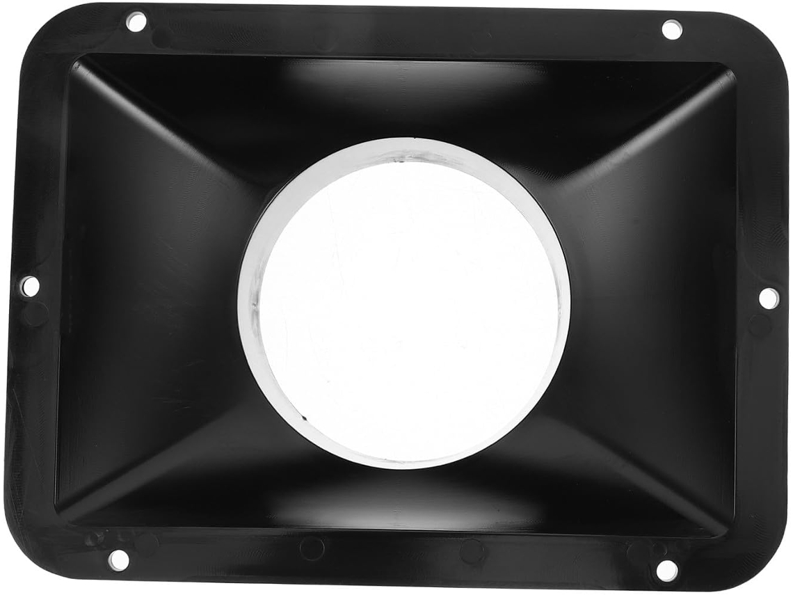 Conector De Ventilación Para Conductos De Aire, Base Cuadrada, Plástico Negro.