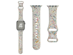 Bracelete de Smartwatch para Apple Watch Série 5 40mm de silicone floral (Starlight)