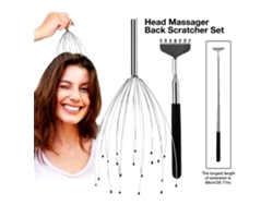Kit rascador de espalda y masajeador de cuero cabelludo Rascador de mano manual retráctil