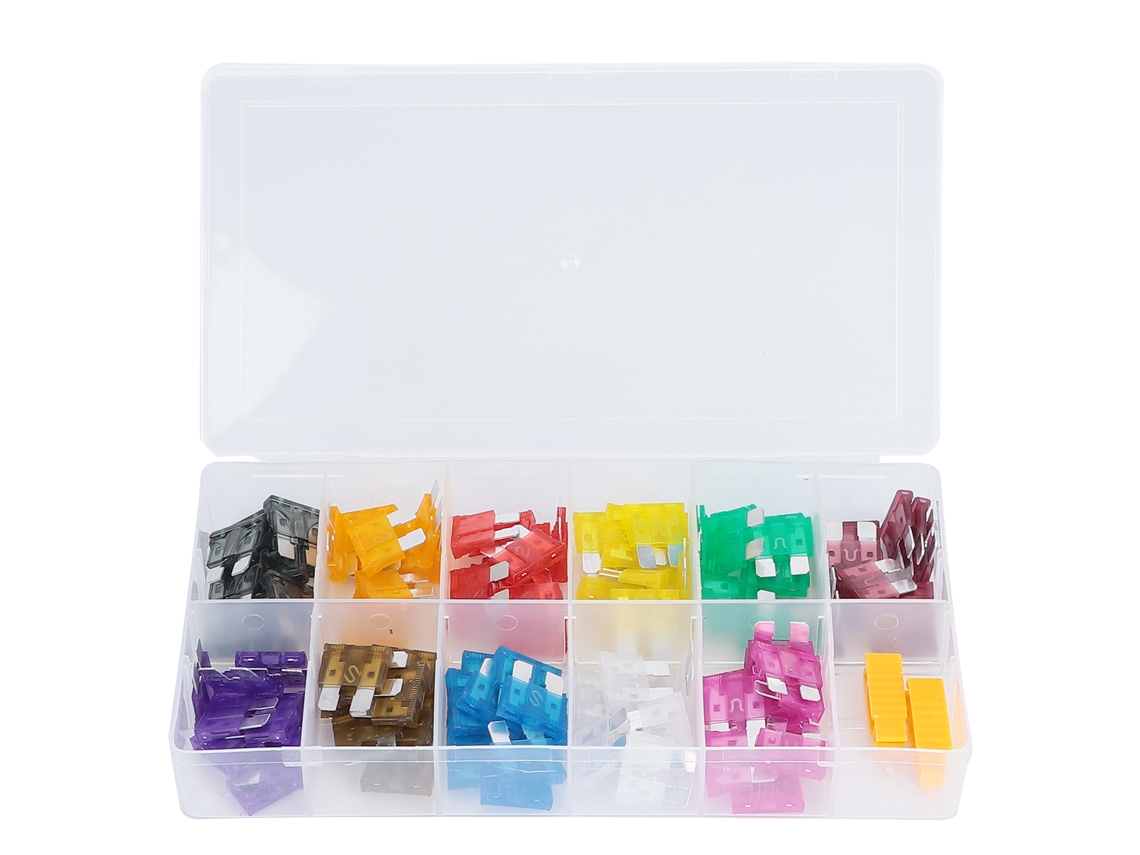 Kit De Fusibles Para Coche, 110 Piezas, 2a-40a, Con Estuche Transparente. Accesorios Para Automóviles.
