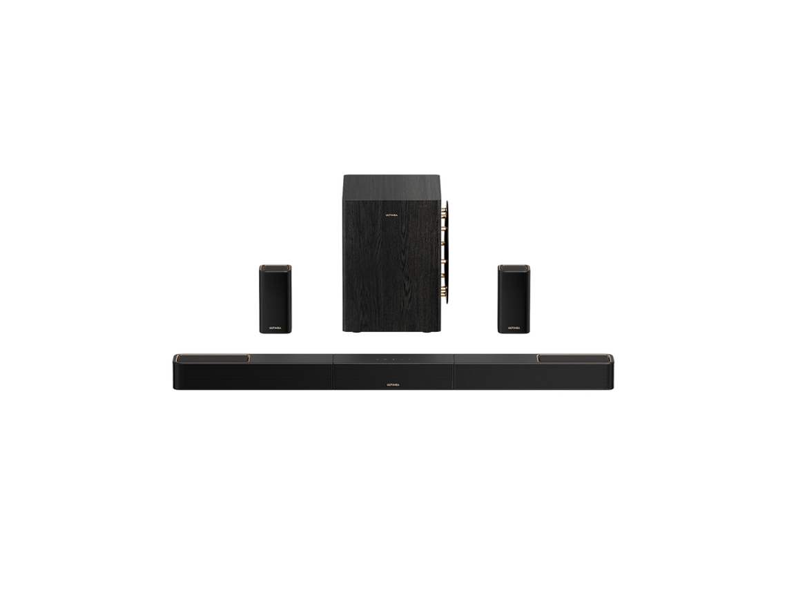 Barra De Sonido ULTIMEA Skywave X50 – Sistema De Sonido 5.1.4 Con Dolby Atmos, Subwoofer Inalámbrico De 8" Y 2 Altavoces Envolventes, Control Por App