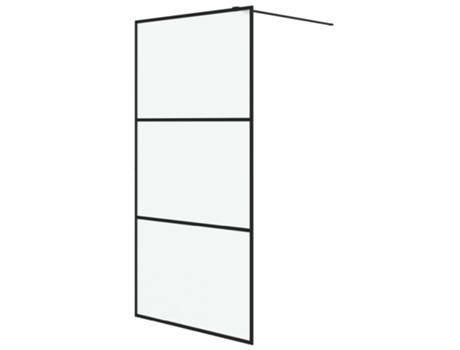 vidaXL Mampara de ducha vidrio ESG esmerilado negro 100x195 cm