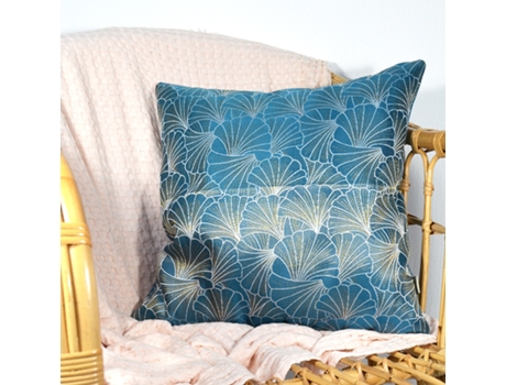 Funda De Almohada Bordada Con Hilo Dorado Conchas De Mar BOD HOME