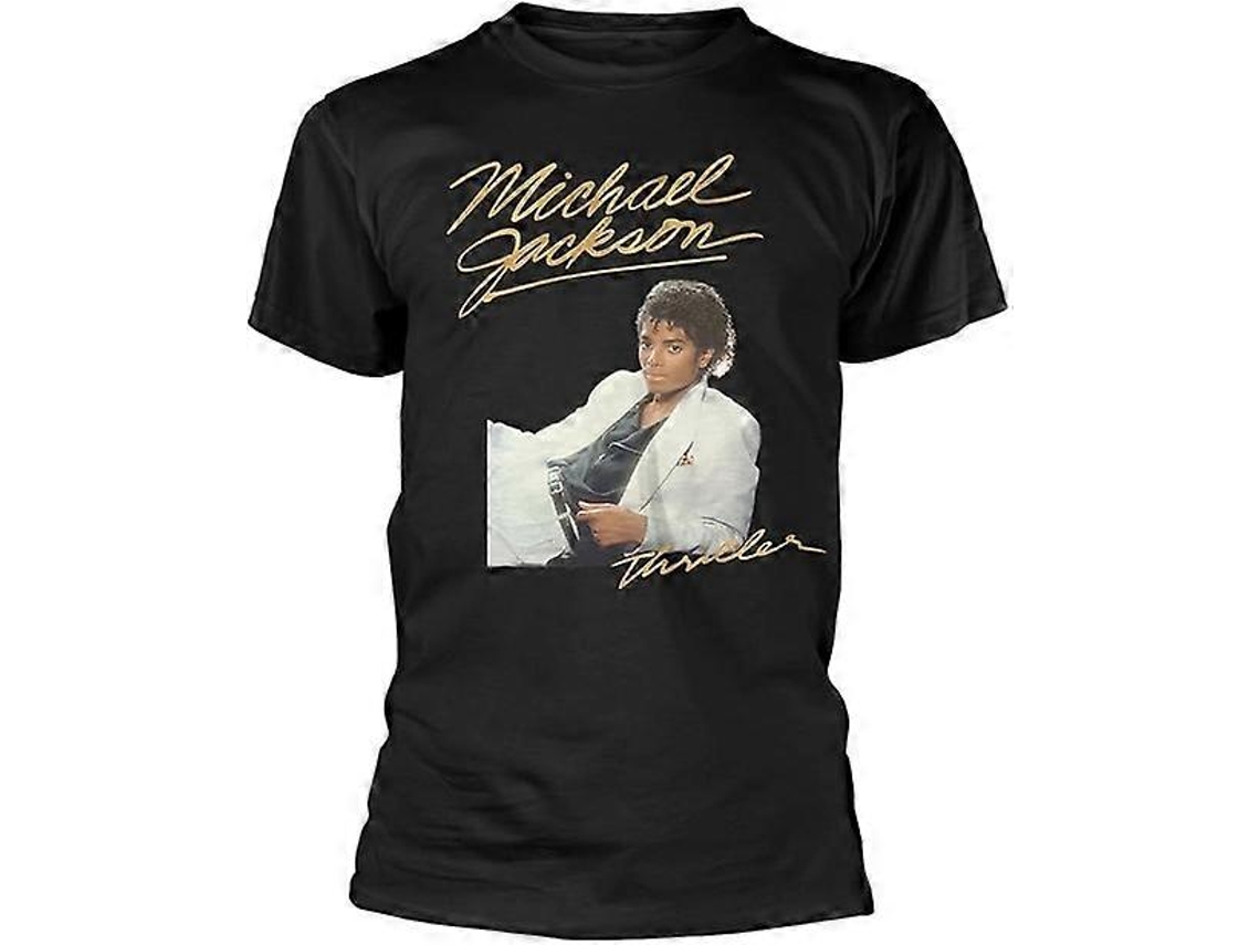 Camiseta Michael Jackson 'Thriller White Suit' (negra) 2025 Nueva Verano Unisex Unisex Más Vendidos Talla:m