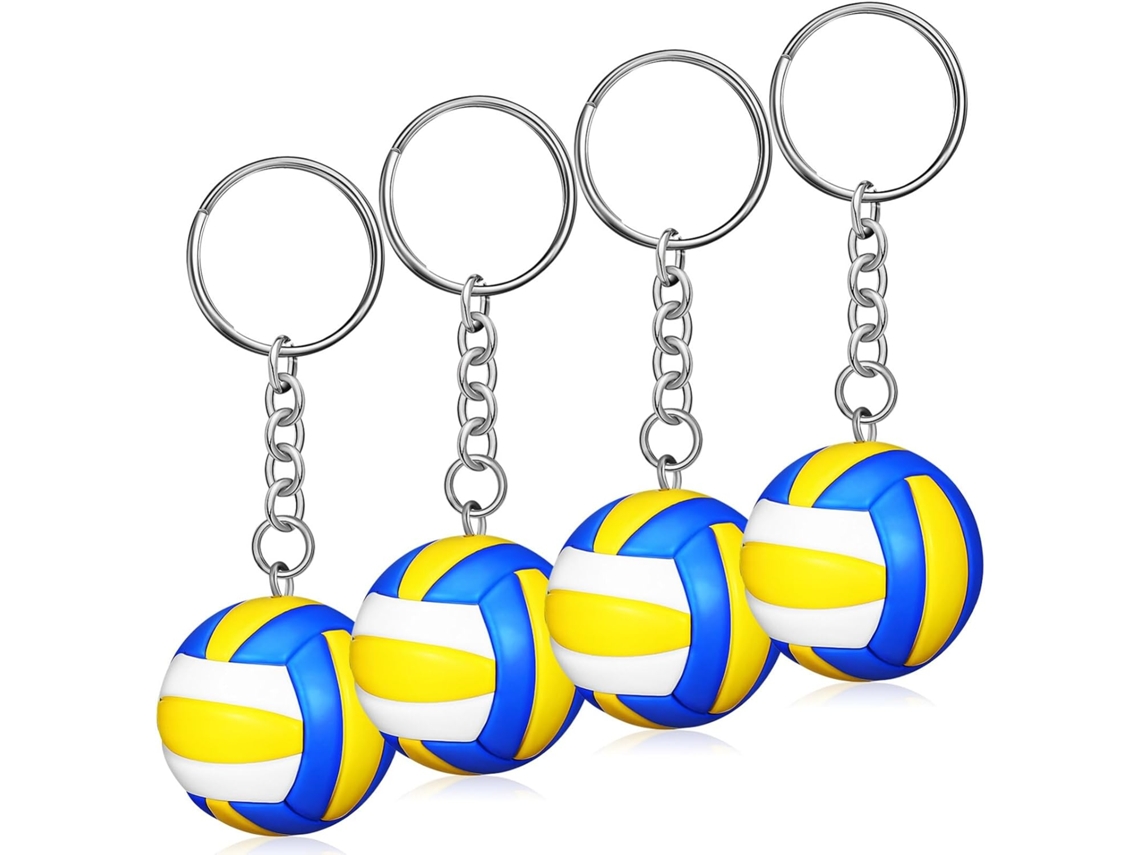 Llaveros Colgantes De Voleibol De 4 Piezas Para Llaves Y Recuerdos Decorativos.
