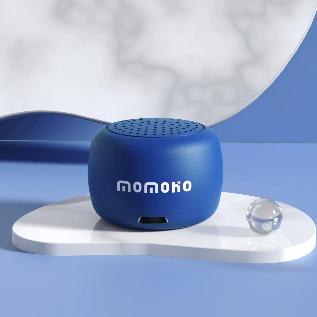 Mini altavoz inalámbrico Bluetooth, volumen alto, portátil MDUG (azul)