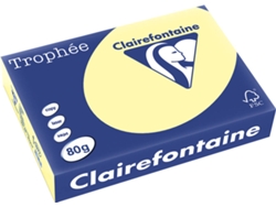 Papel CLAIREFONTAINE Copia, láser y chorro de tinta Trophée A4 80 gsm (500 Hojas - Amarillo)