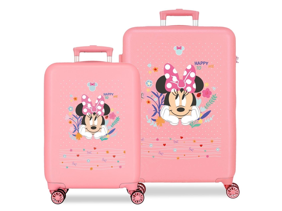Juego de maletas Minnie Happy To Be Me rosa de Disney (46x65x23cm 91l)