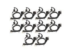 Auriculares Universales K-head De 2 Pines Para Radio Bidireccional Con Micrófono - Juego De 10