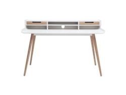 Escritorio Nórdico Madera Y Blanco 2 Cajones L140 Cm Opus MILIBOO