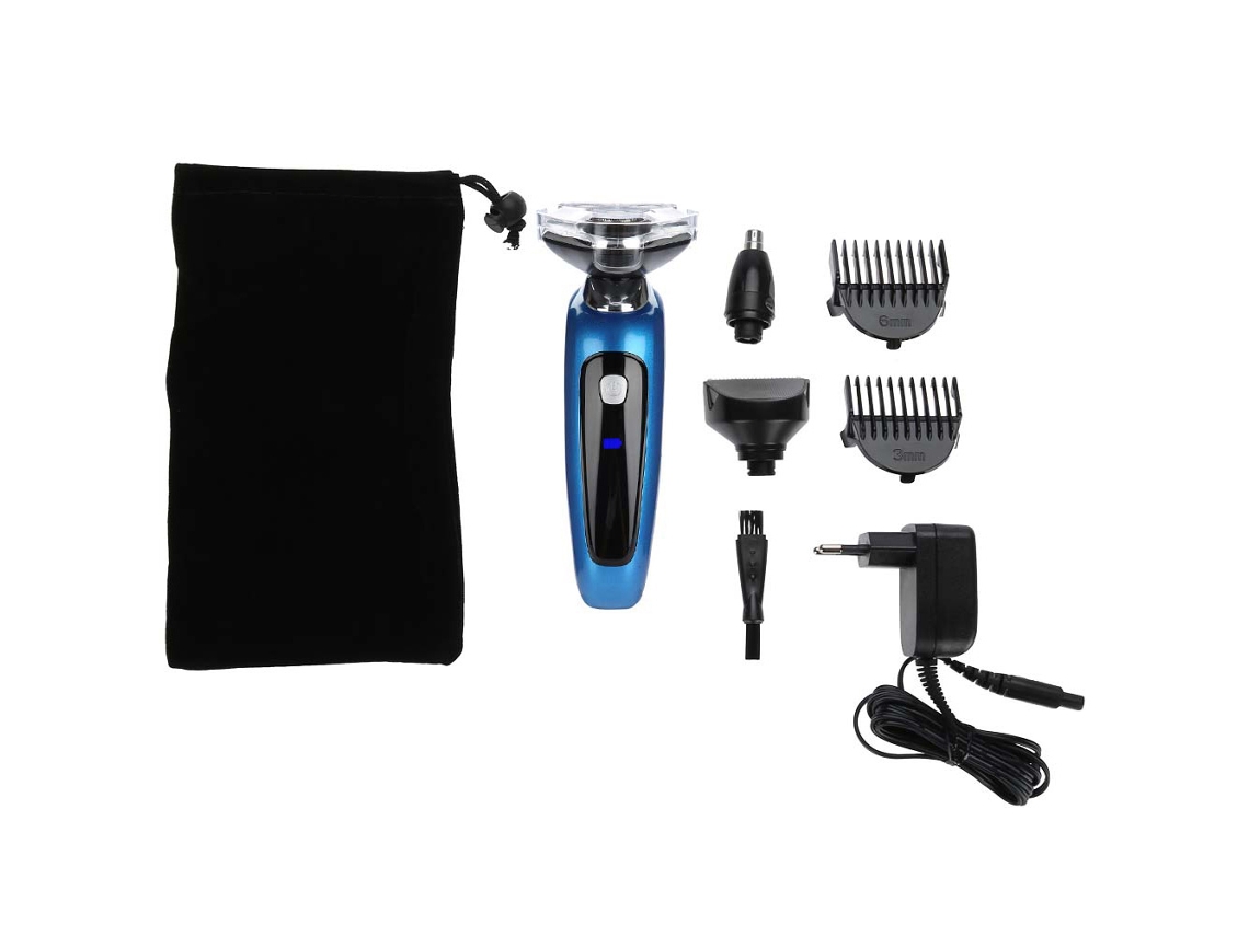 Afeitadora Eléctrica Inalámbrica Recargable 3 En 1 Lavable 3d Plegable Para Barba