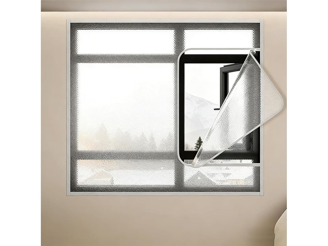 Lámina Aislante Térmica Para Ventanas, Lámina De Burlete, Kit Aislamiento Ventanas Con Tira Adhesiva, Fácil...