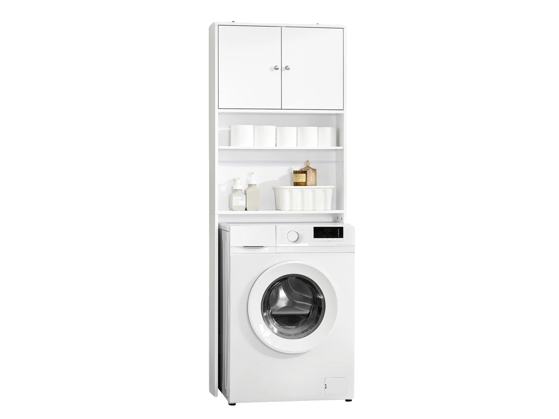 Estante de baño, diseño elegante, amplio espacio de almacenamiento, blanco OEM