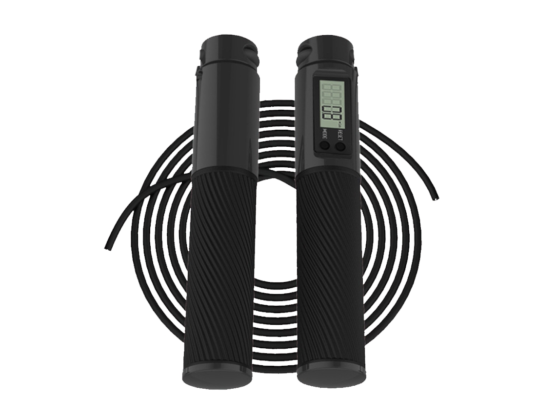Cuerda para saltar con contador de calorías para entrenar, hacer ejercicio y estar en forma