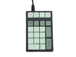 Teclado numérico mecánico con eje verde RGB, teclado numérico USB para computadora, 21 teclas Everley891