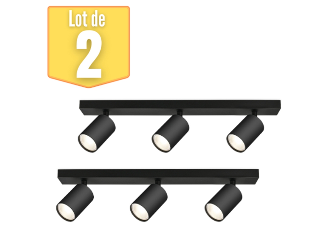 Juego de 2 luces de techo 3 Beta-U2 SPOTS SPOTS GU10 3X35W NOIR BRAYTRON