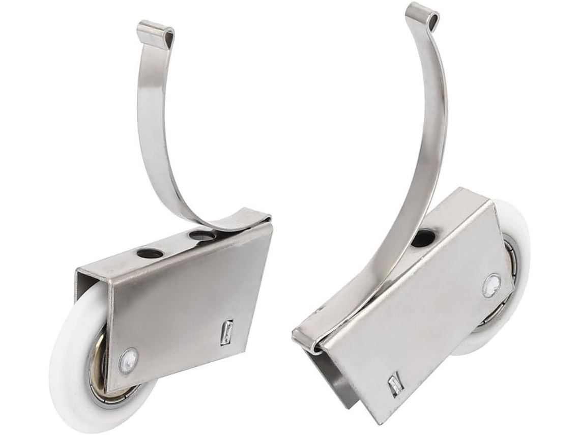 Polea Para Puerta Corredera Con Placa Superior Metálica Y Rueda Simple De 75 Mm X 42 12 2 Piezas