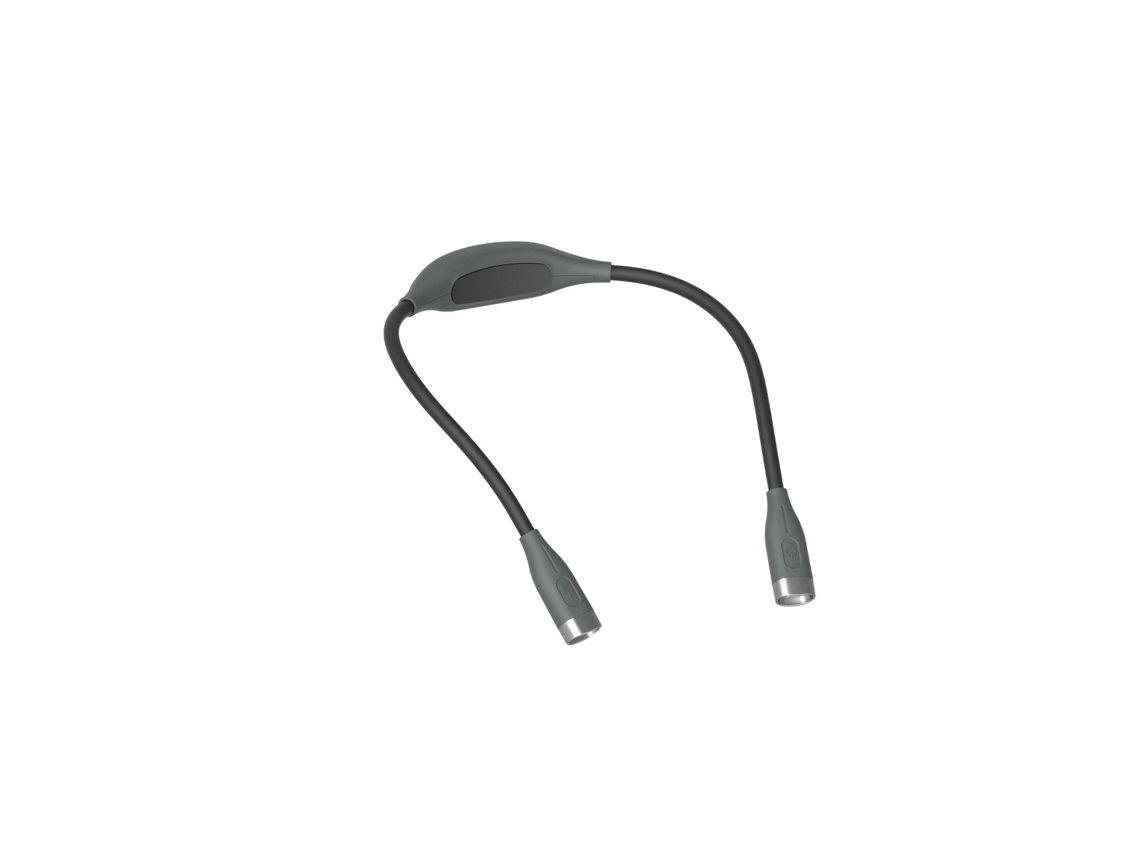 Lámpara LED de cuello, luz decorativa de lectura, ideal para correr de noche al aire libre MDUG (gris)