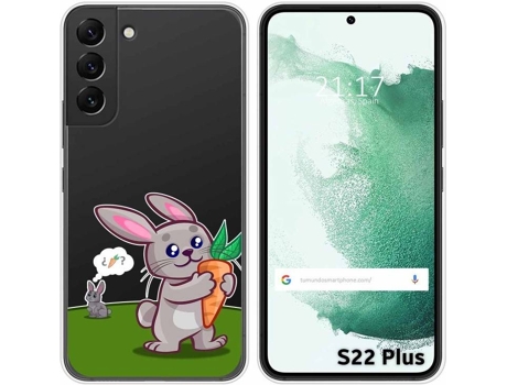 Carcasa Samsung Galaxy S22 Plus 5G TUMUNDOSMARTPHONE Dibujos Transparente Conejo Multicolor