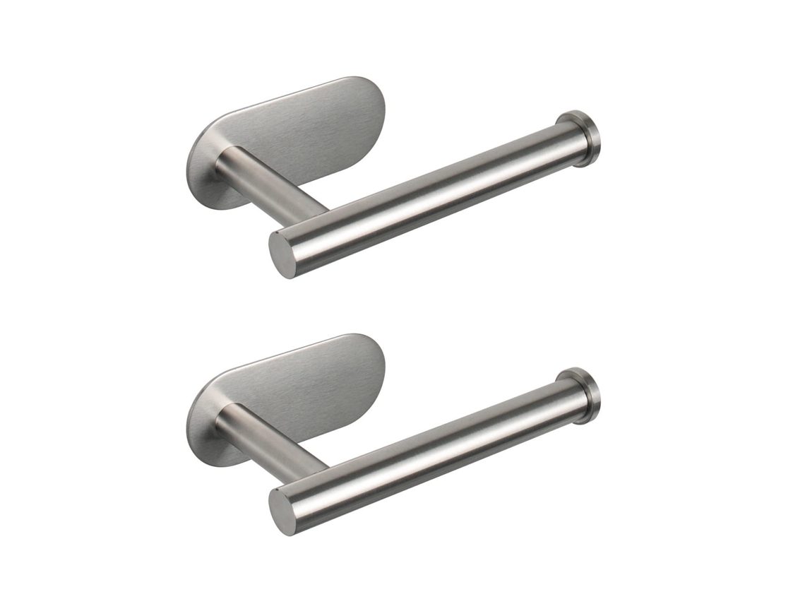 Portarrollos de papel higiénico para baño, sin clavos, de acero inoxidable, 1 pieza, Jortmrd