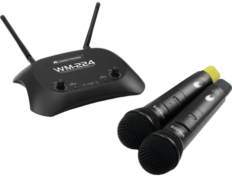 Sistema de Micrófono Inalámbrico OMNITRONIC WM-224 de 2 Canales y 2,4 GHz