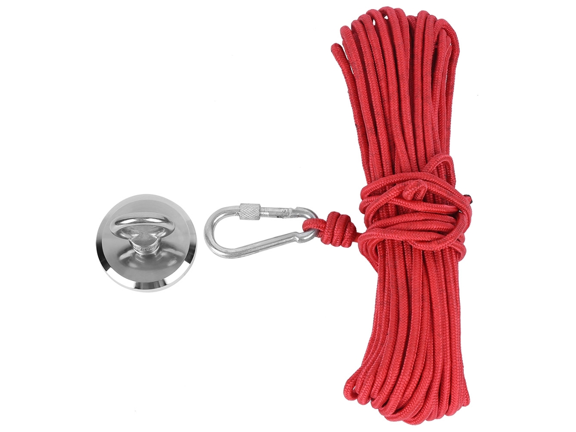 Ganchos Magnéticos N35 Con Hilo Rojo 20m, 249lbs, Herramienta De Pesca Y Reciclaje, Tornillo Hembra Integrado