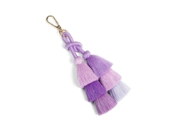 2026rebe-llaveros Morados Con Borla Linjou Artesanales Para Bolsos, Decoración Atractiva, 18.5 Cm