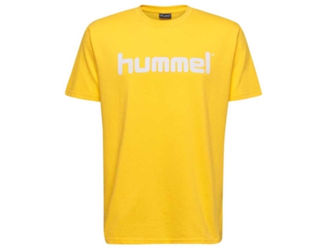 Camiseta de Hombre para Fútbol HUMMEL Go Logo Algodón Amarillo (152 cm)