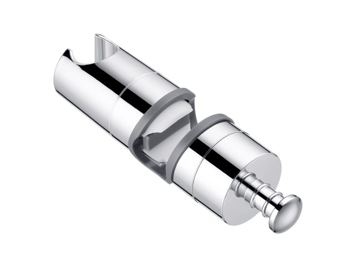 Soporte De Ducha Universal Con Barra Deslizante Ajustable 20-25mm Rotación 360° Plástico Abs Cromado Para Baño
