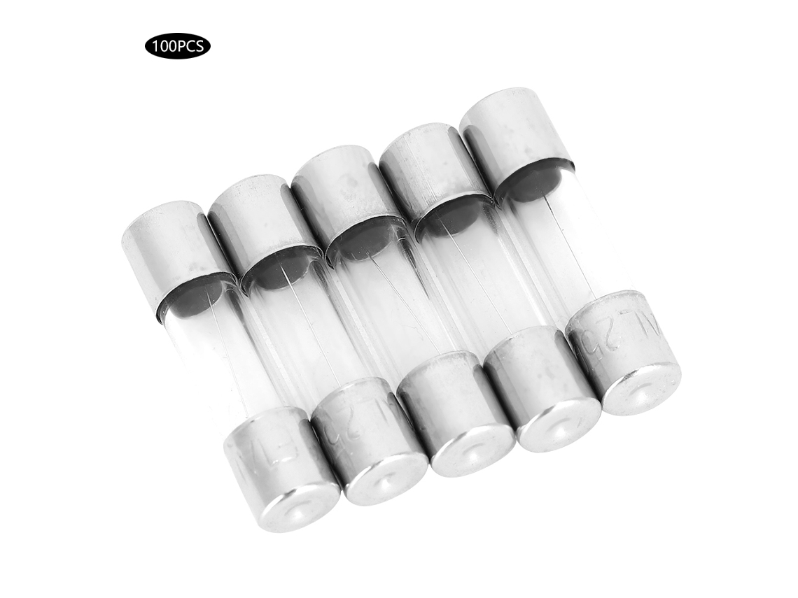 Fusible de vidrio de acción rápida 250 V, 5x20 mm, 100 piezas Protección de circuito