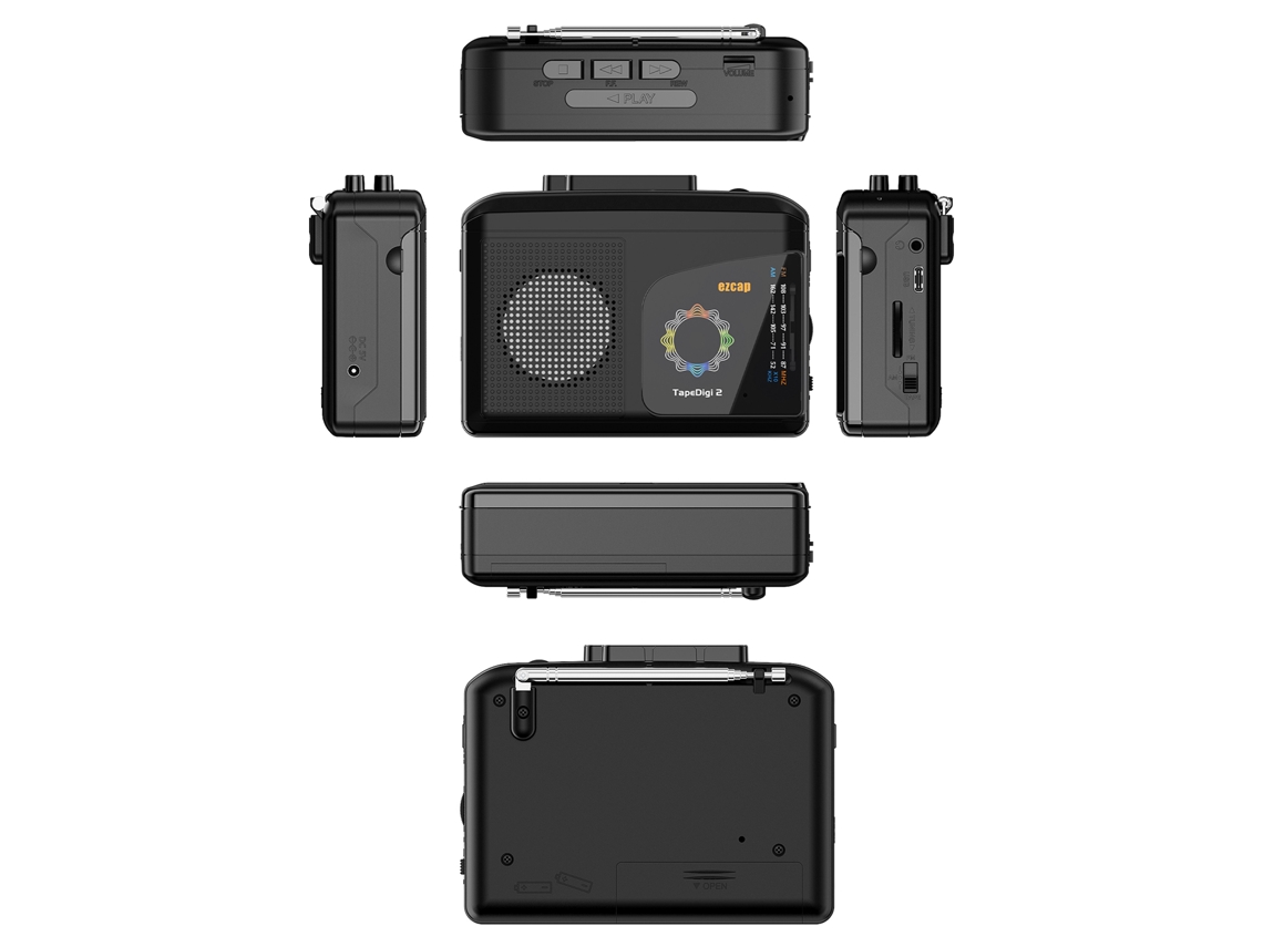 Reproductor De Casetes Portátil, Casete A Mp3, Radio Am Fm, Convertidor Usb, Altavoz Integrado