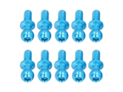 10 tornillos de cabeza esférica de aluminio para coches RC Tamiya TT01 TT02, modelos a escala 1/10.