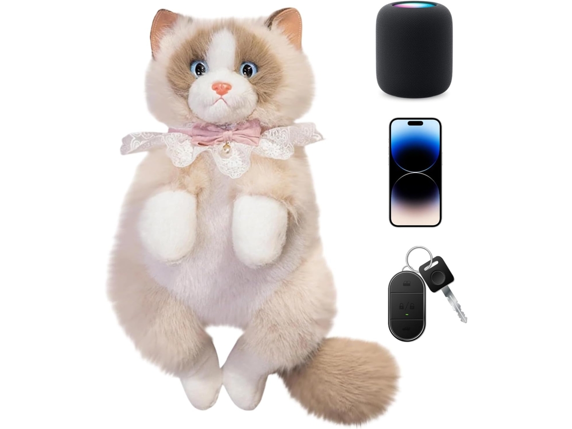 Mochila Genérica De Pelúcia Animal- Escolar Com Design De Gato De Fofo, Ideal Para Viagens, Praia, Creche,